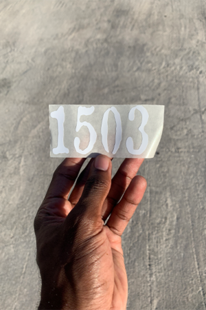 1503 Sticker (White)