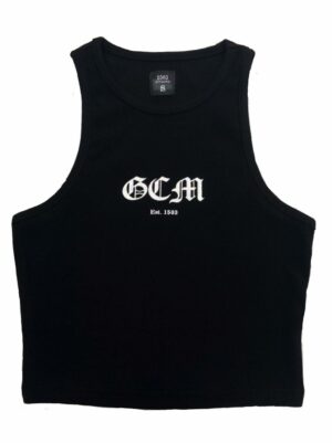 Black “GCM” Crop Top