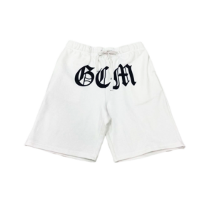 White “GCM” Shorts