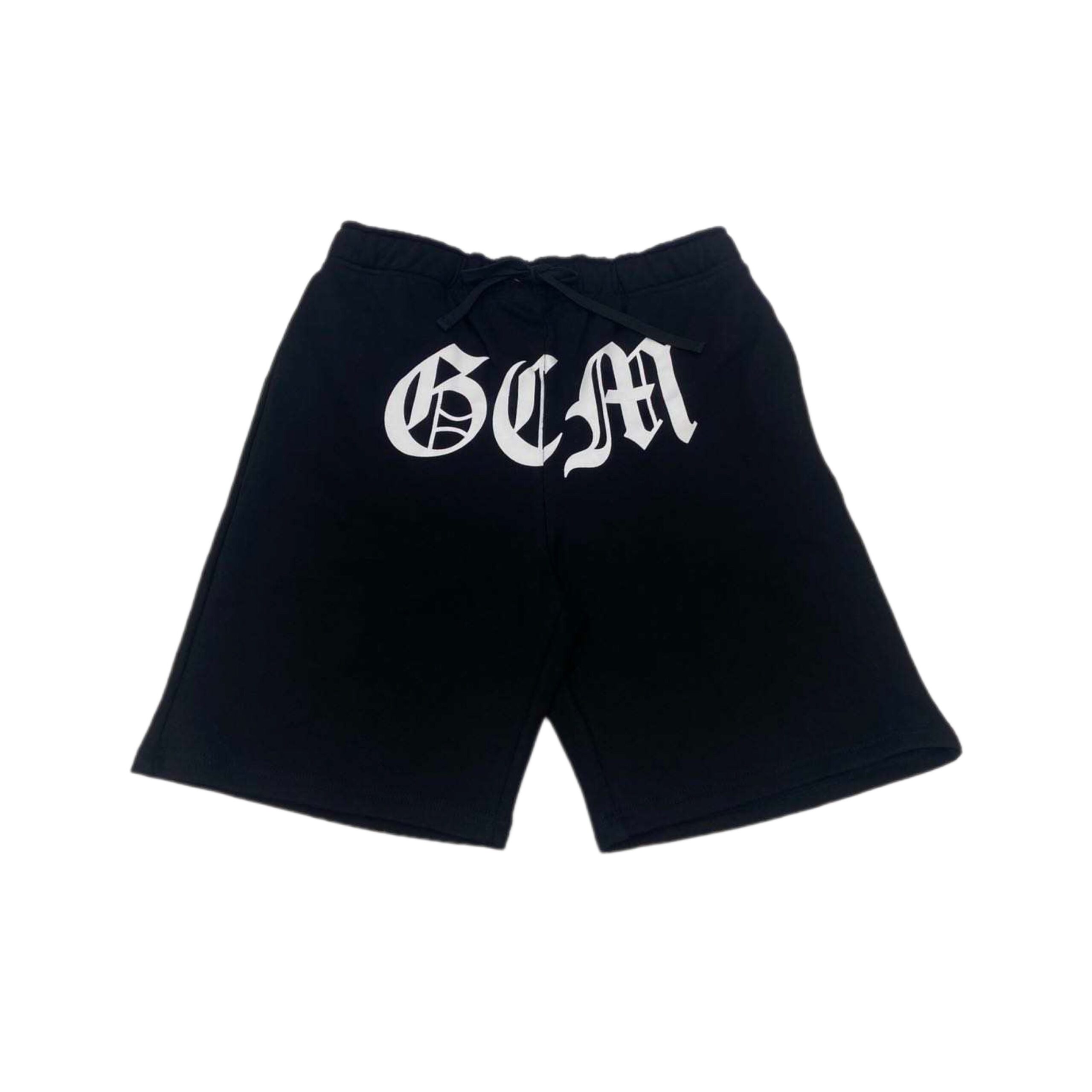 Black “GCM” Shorts