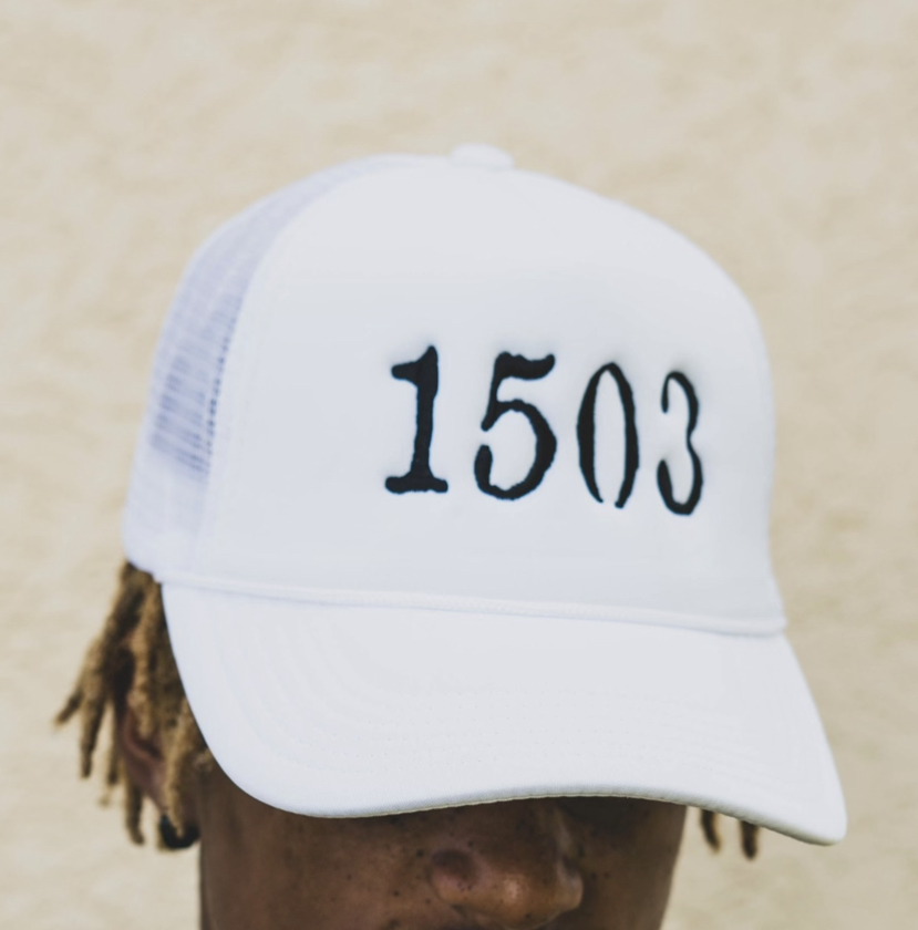 White 1503 Trucker Hat